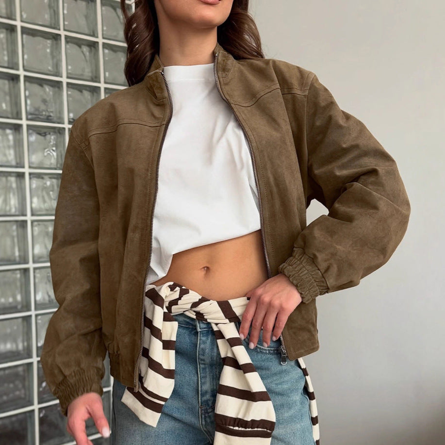 Personality Street Long Sleeve Stand Collar Jacket