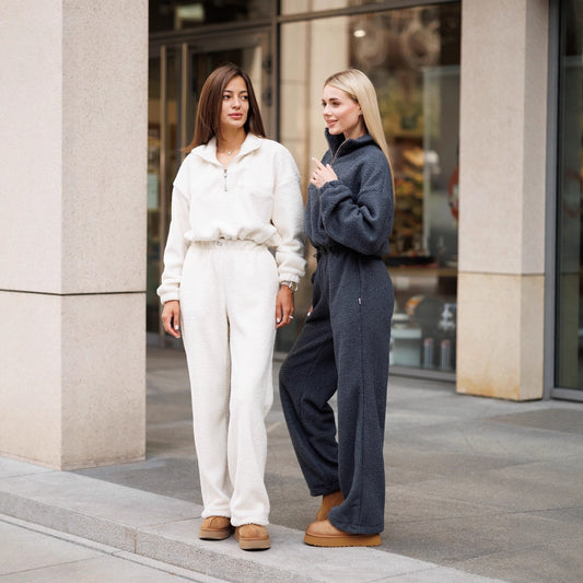 Nouveau costume polaire en deux pièces avec manches longues et demi pull.