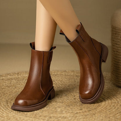 Soft Bottom British Style Vintage Martin Boots Women