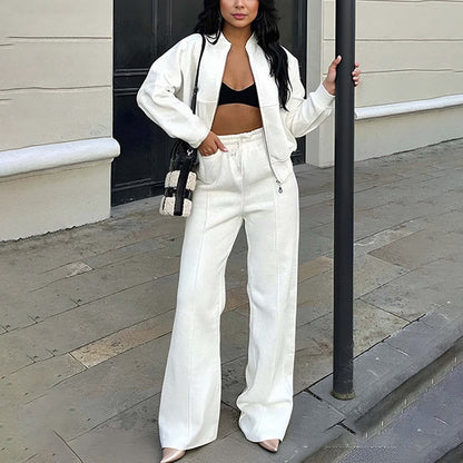 European And American Women's Clothing Suit Fashion Solid Color Casual Loose