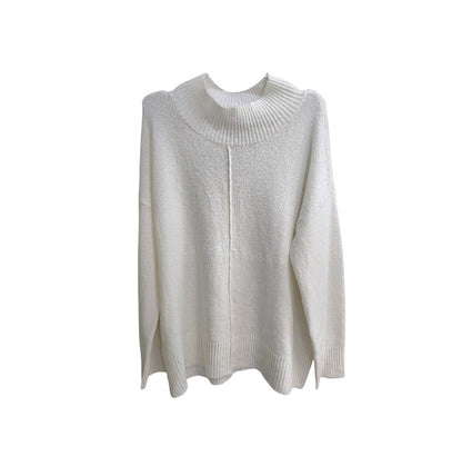 Elegant Warmth Oversized Turtleneck Sweater For Modern Women