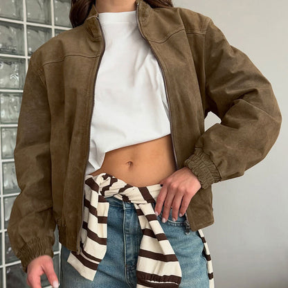 Personality Street Long Sleeve Stand Collar Jacket