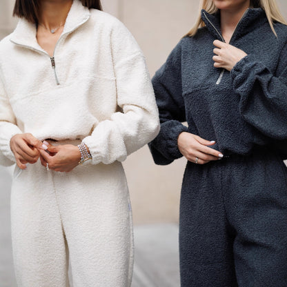 Nouveau costume polaire en deux pièces avec manches longues et demi pull.